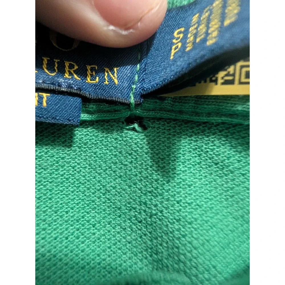 Polo Ralph Lauren Classic Fit Green Polo Shirt Men's Small Pony Cotton